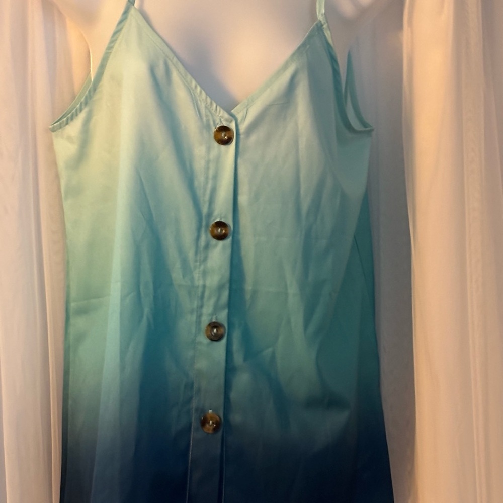 Jonivey Gradient Blue Sleeveless Top
